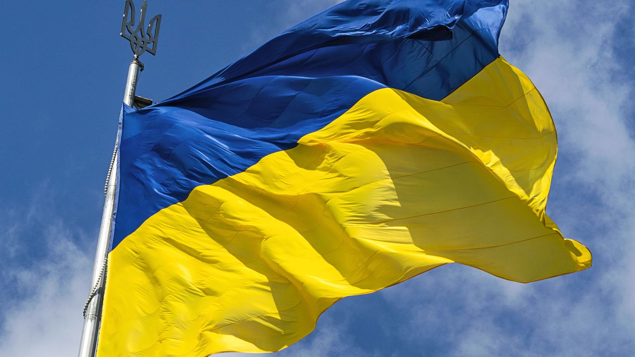 Drapeau ukrainien symbolisant la guerre en Ukraine