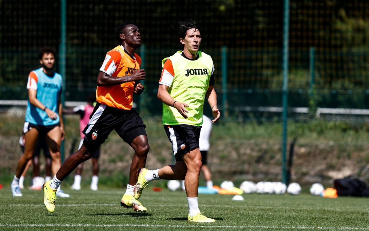 Entraînement du FC Lorient en préparation pour la saison de Ligue 1