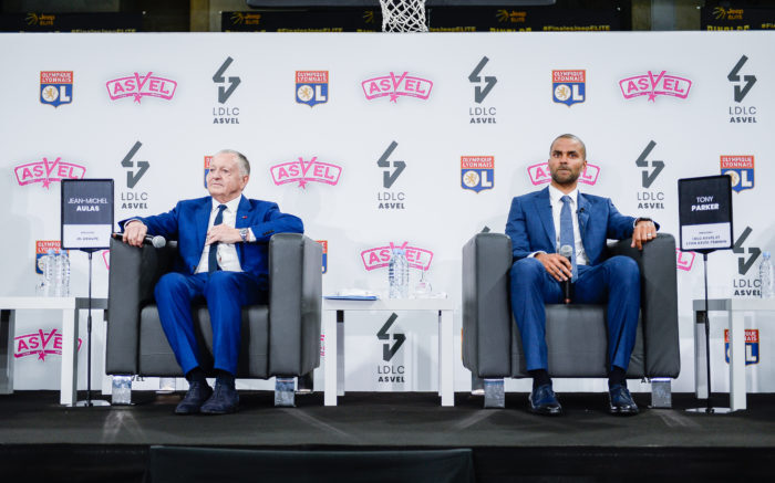 Jean-Michel Aulas et Tony Parker