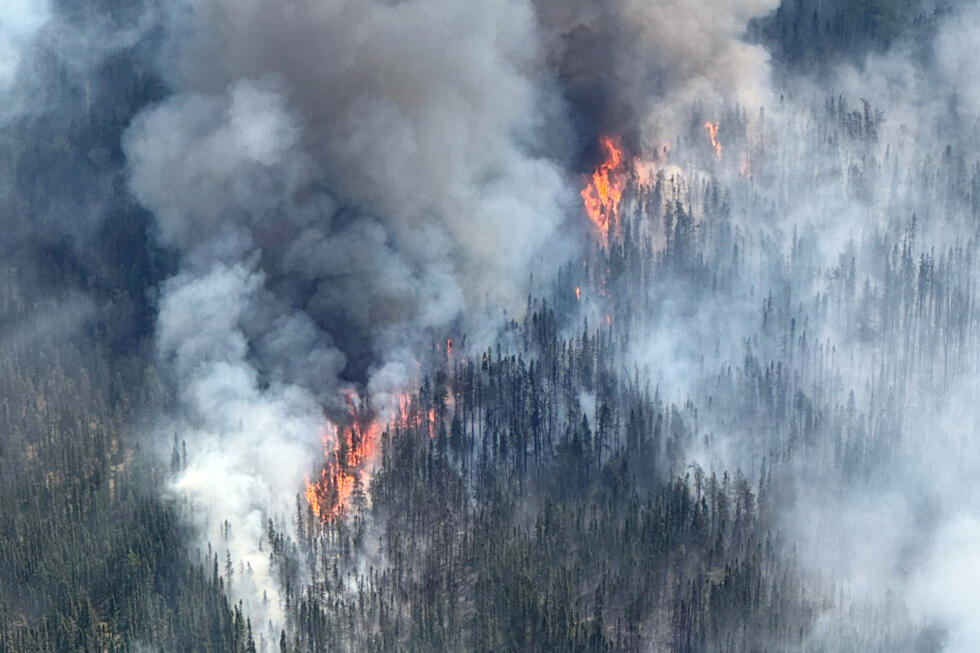 Feu actif près de Kennedy Lake, dans le nord de l'Ontario, le 14 juin 2025 au Canada