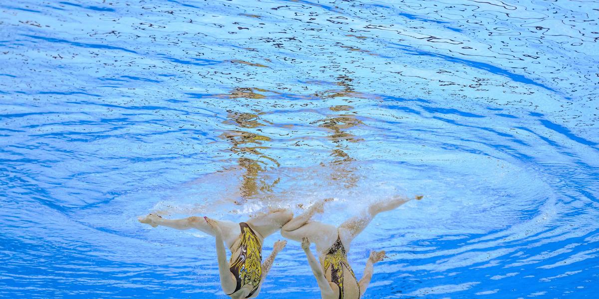 Salle olympique avec drapeau américain