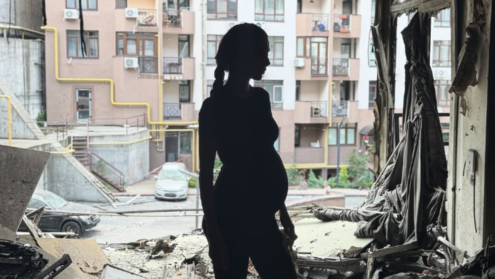 Appartement détruit après un bombardement russe à Kiev