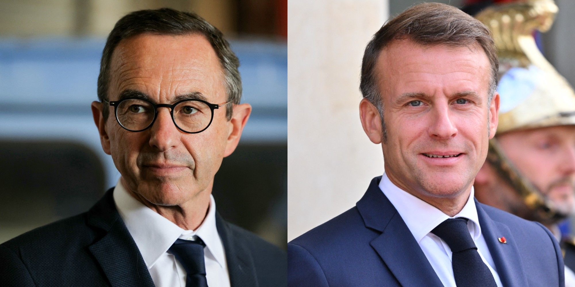 Photo de Bruno Retailleau et Emmanuel Macron