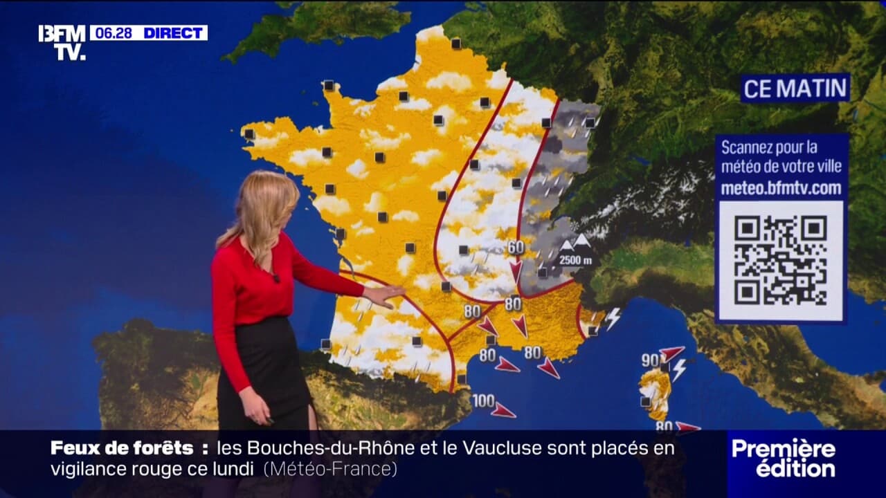 Vents forts autour de la Méditerranée