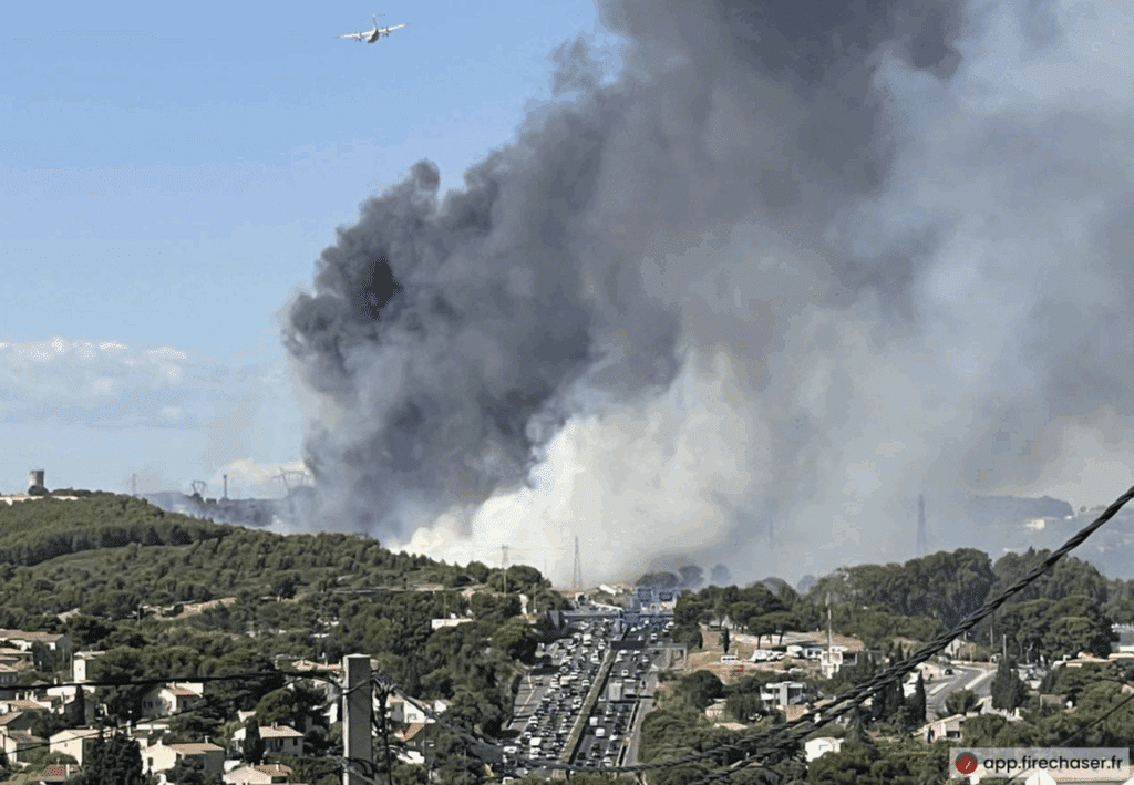 Situation de l'incendie aux Pennes-Mirabeau
