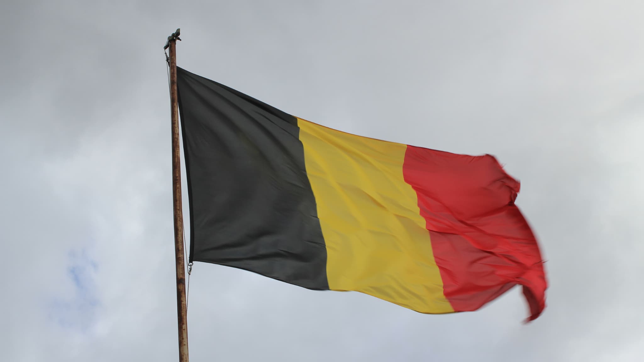 Drapeau belge en manifestation