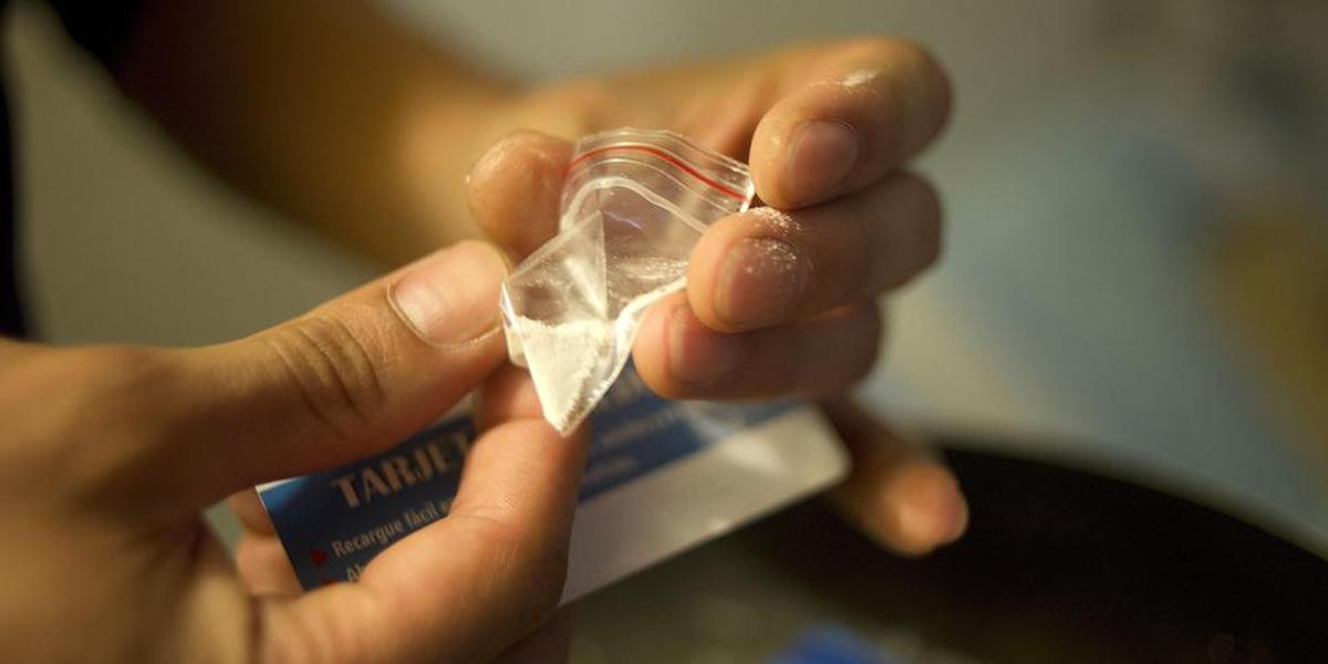 Illustration du trafic de drogue, cocaine