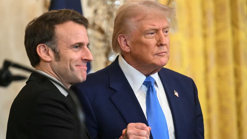 Emmanuel Macron et Donald Trump le 24 février 2025 à la Maison Blanche