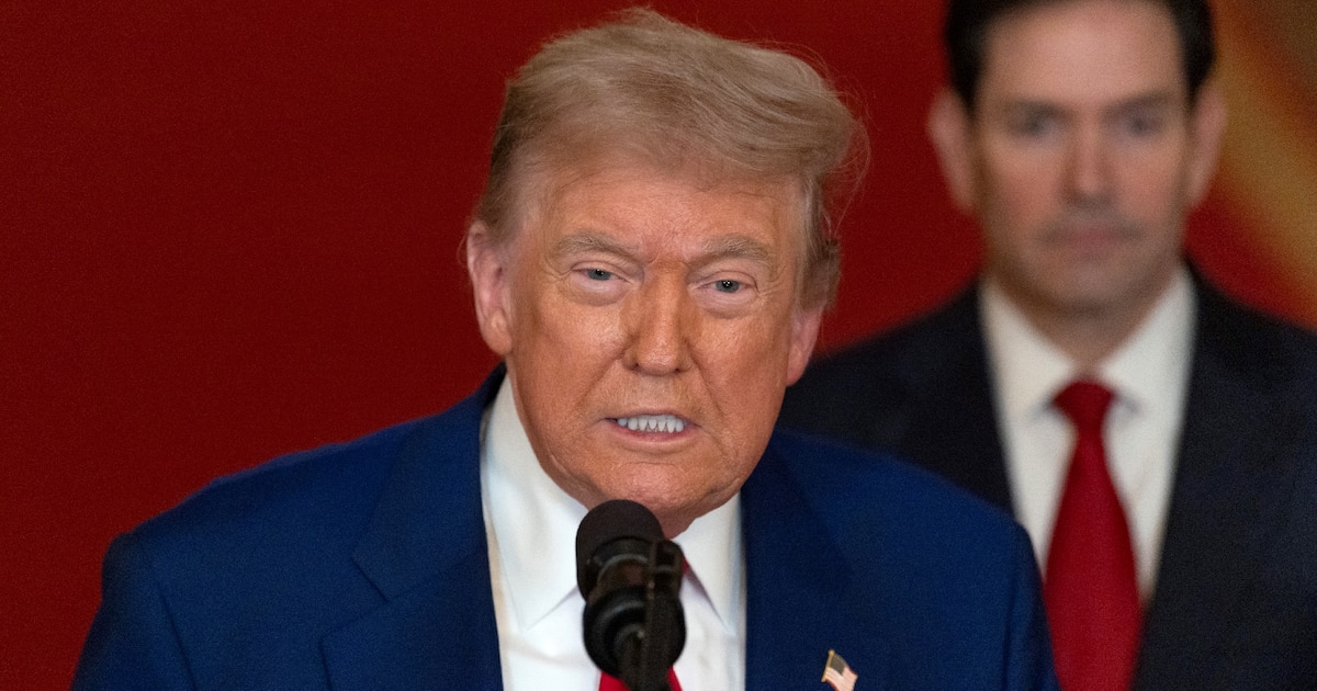 Donald Trump s'adresse à la nation depuis la Maison Blanche après les frappes américaines en Iran, le 21 juin 2025