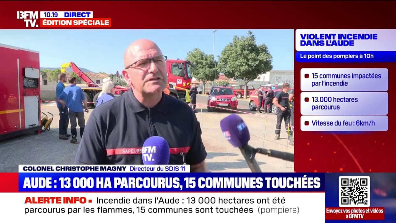 Pompiers en intervention dans l'Aude