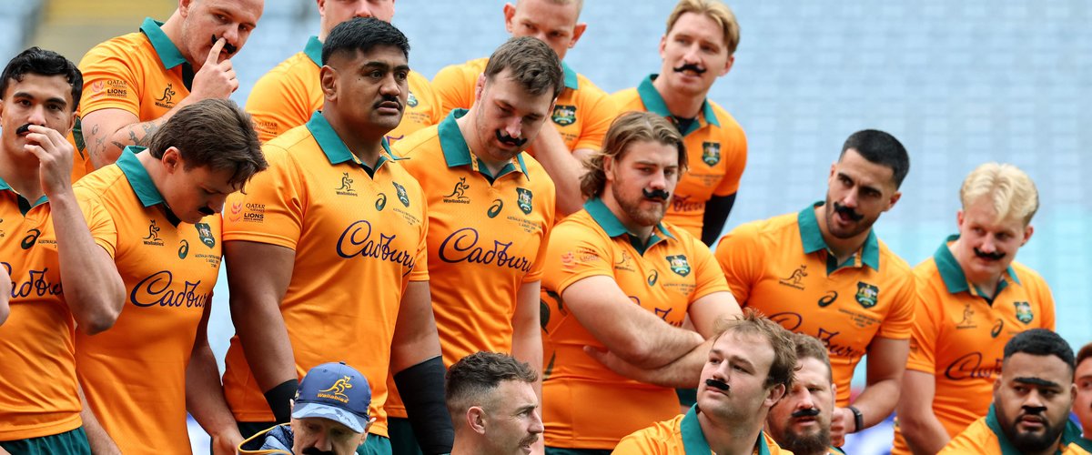 Joueur australien en action lors d’un match de rugby international