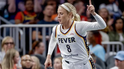 La joueuse d'Indiana, Sophie Cunningham sur le terrain.