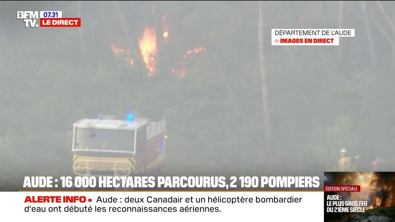 Incendie dans l Aude: reprise de feu à Saint-Laurent-de-la-Cabrerisse