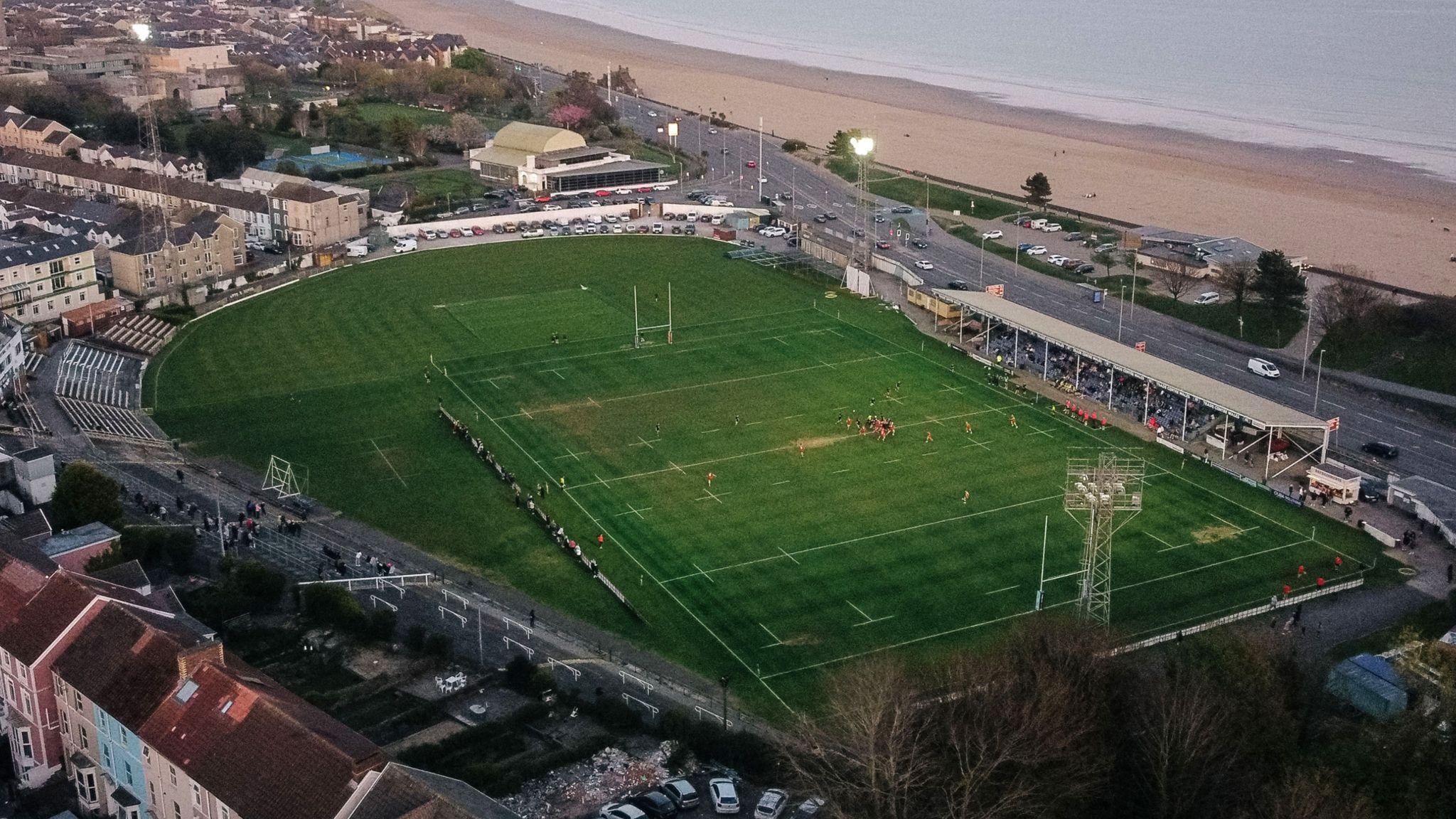 Vue aérienne du St Helen's Stadium à Swansea