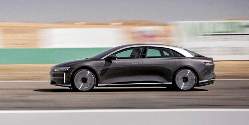 La Lucid Air meilleure autonomie avec 829 km jusqu'à la panne sèche