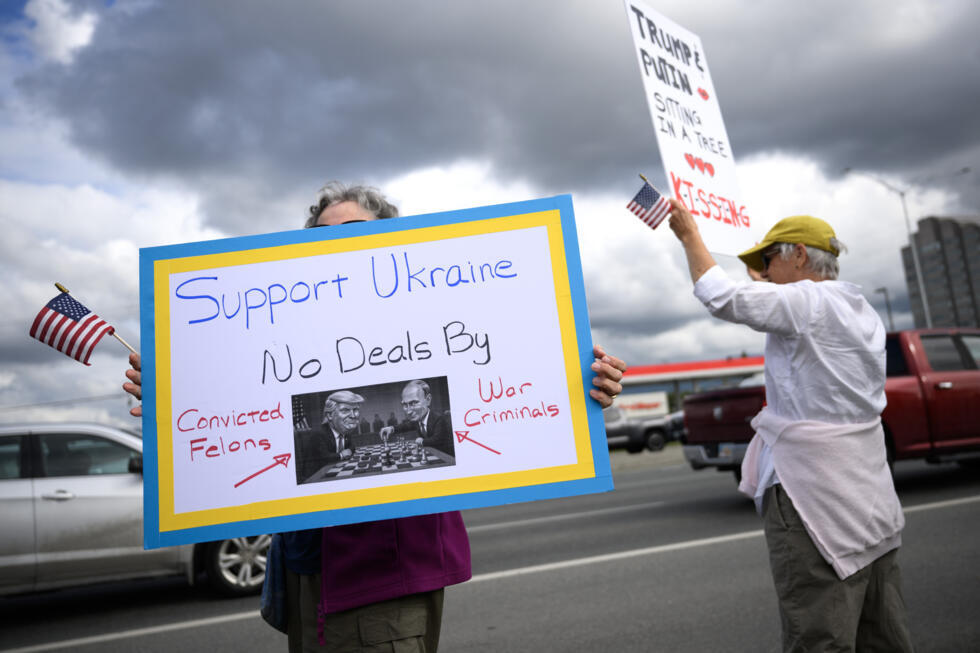 Manifestation de soutien à l'Ukraine à Anchorage