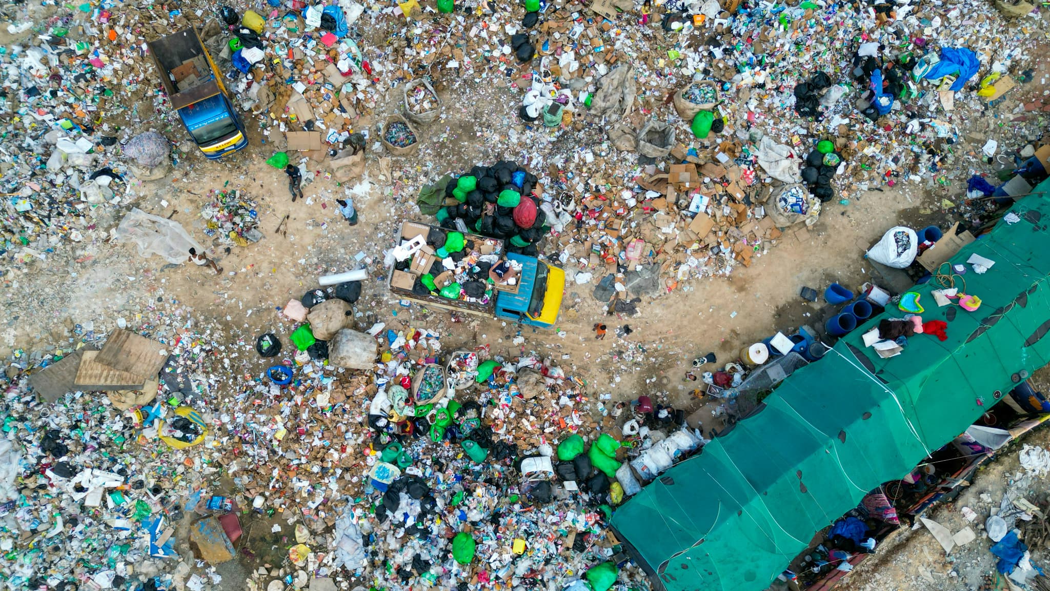 décharge de déchets plastiques à Bengaluru