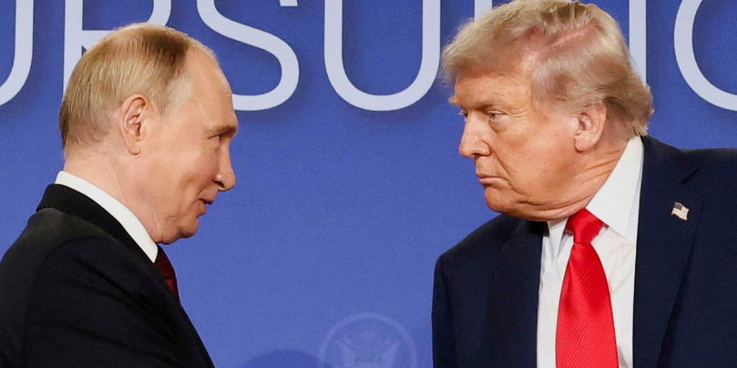 Poutine et Trump lors du sommet d'Alaska