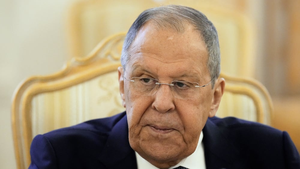 Sergueï Lavrov à une réunion diplomatique
