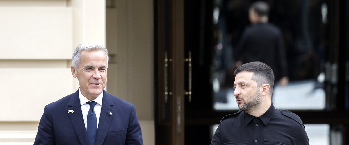 Volodymyr Zelensky et Mark Carney à Kyiv lors de l’indépendance