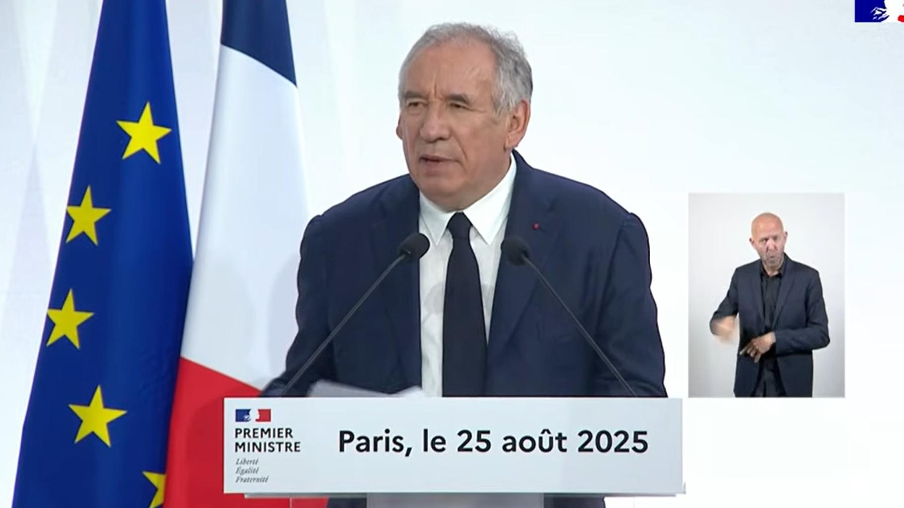 Bayrou lors de la conférence de rentrée