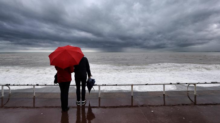 Ciel orageux fin de vacances en France