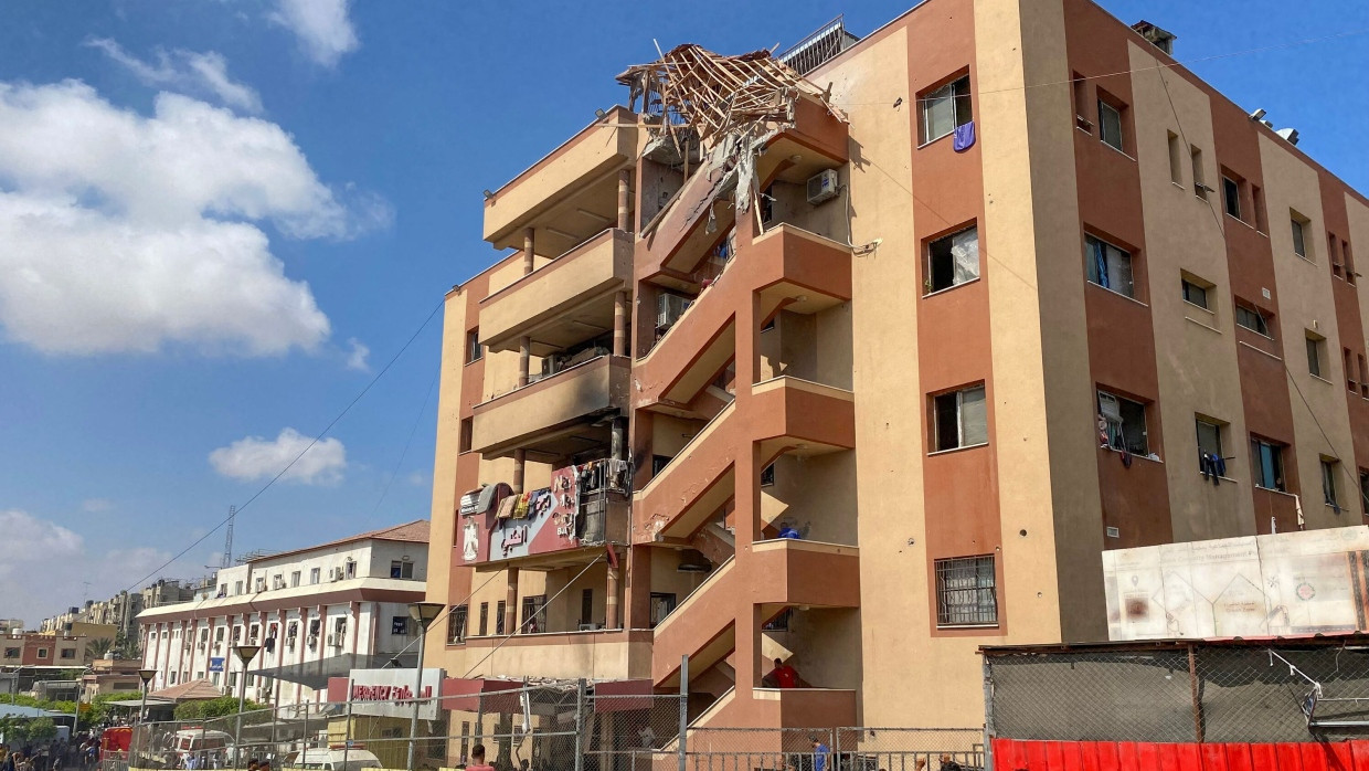 Hôpital Nasser à Khan Yunis après attaque