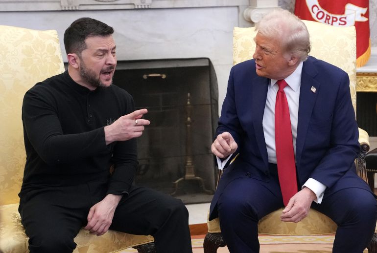 Rencontre Trump-Zelensky à la Maison Blanche, photographie Andrew Harnik/Getty Images via AFP