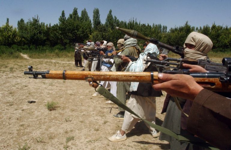 Taliban fighters training - 14 July 2009