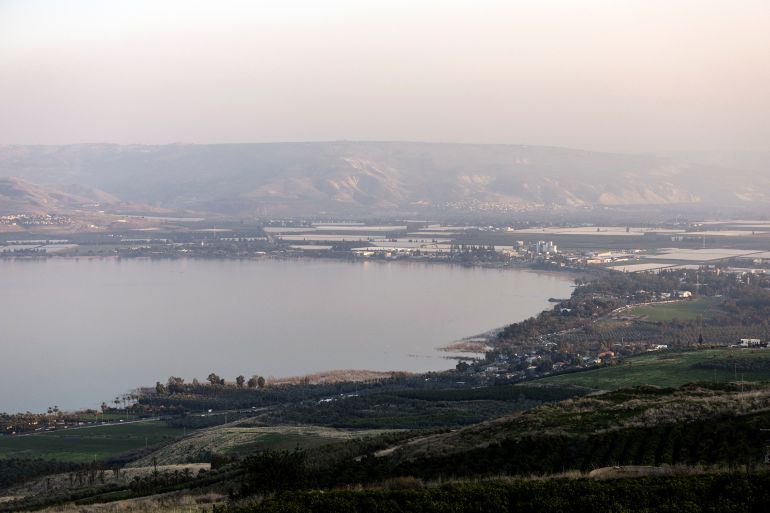 Vue générale du lac de Tibériade
