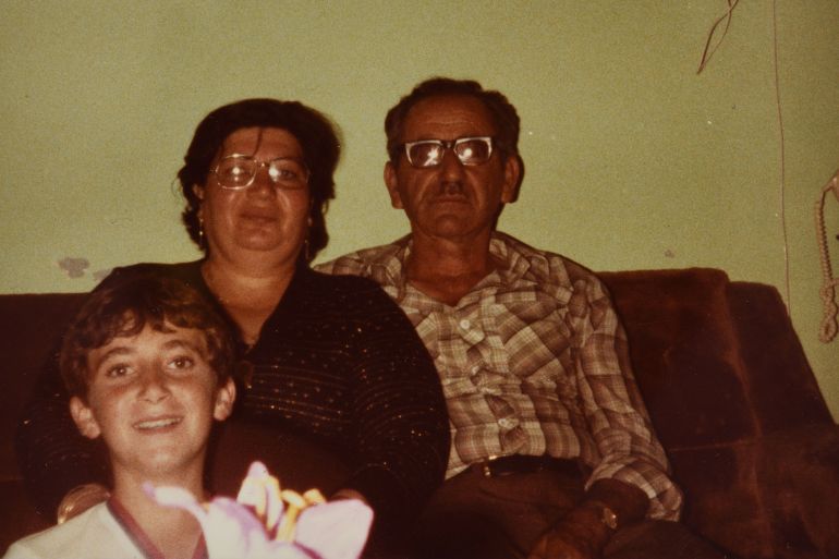 Amîr Danna, sa femme Widad et leur fils Samer - archives du Musée palestinien