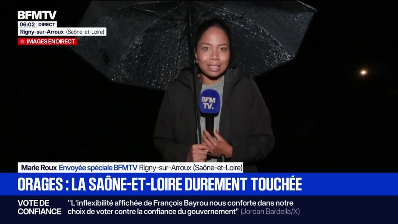 Orage violent sur la Saône-et-Loire en 2025