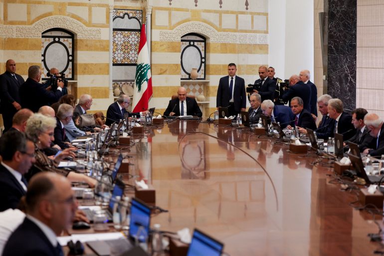Réunion du gouvernement libanais à Baabda sur le contrôle des armes