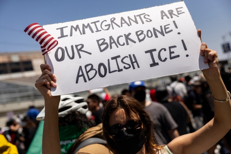 Manifestation en soutien aux migrants à New York.