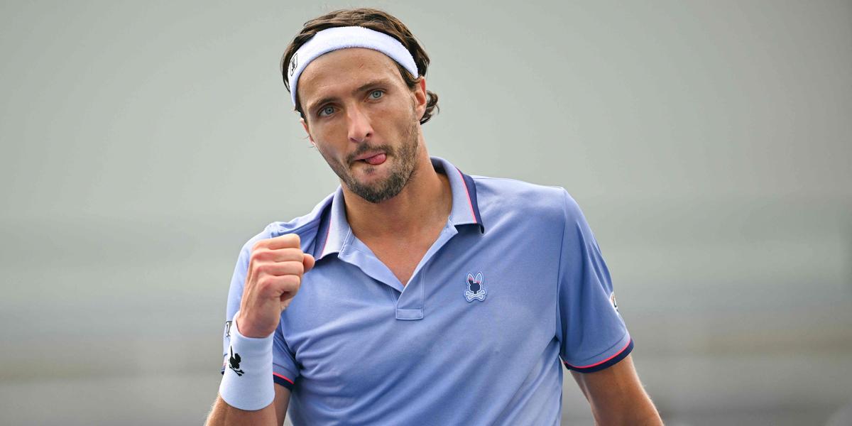 Arthur Rinderknech lors du match à l'US Open