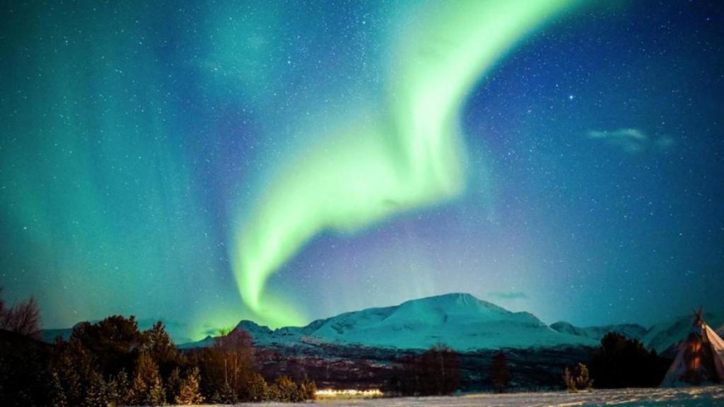 Aurores boréales au-dessus de Tromsø