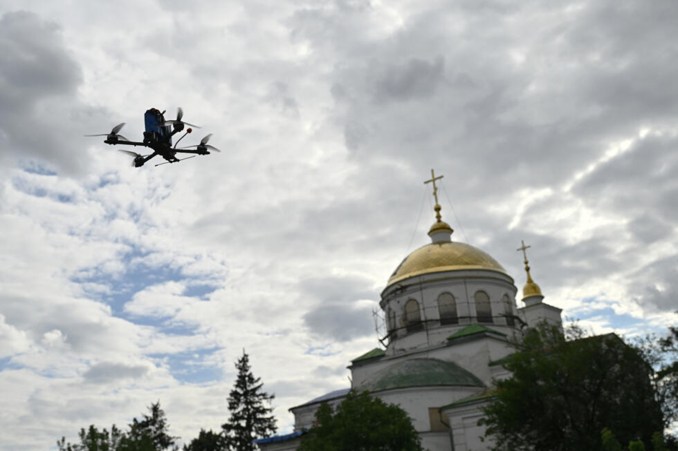 Drone de l’armée ukrainienne en vol d’entraînement