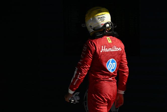 Lewis Hamilton après la séance de qualifications à Monza