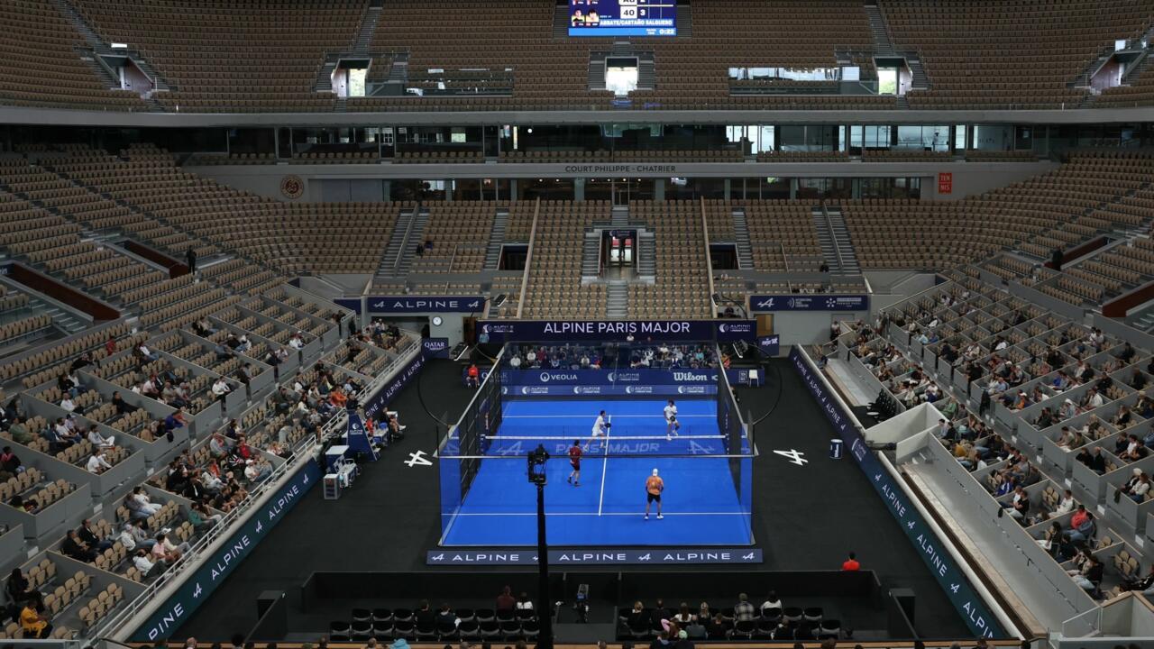 Match de padel au Paris Major Premier à Roland‑Garros
