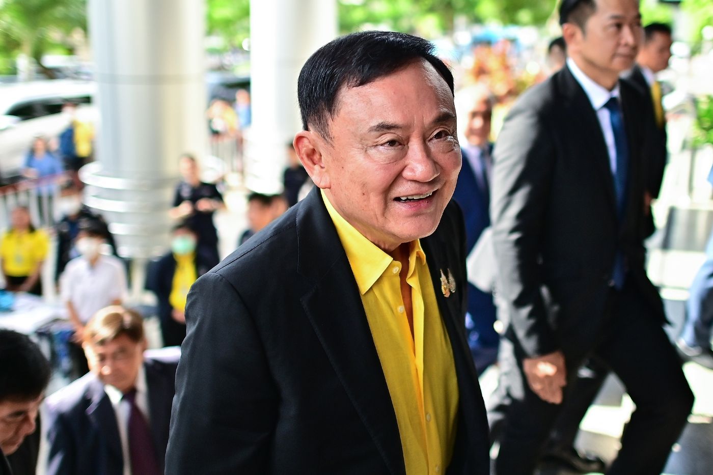 Thaksin Shinawatra lors d'une audience à Bangkok