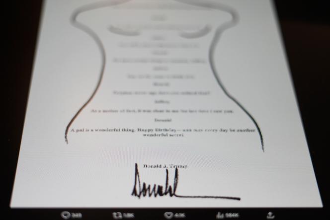 Note d'anniversaire attribuée à Trump pour Jeffrey Epstein