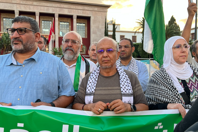 Ouss Rimal lors de la protestation