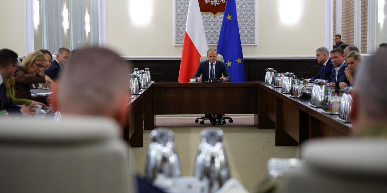 Vue aérienne montrant l’incident près de la frontière polonaise