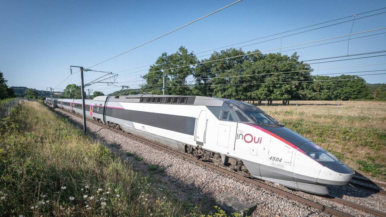 Vue des trains en retard sur la LGV Sud-Est