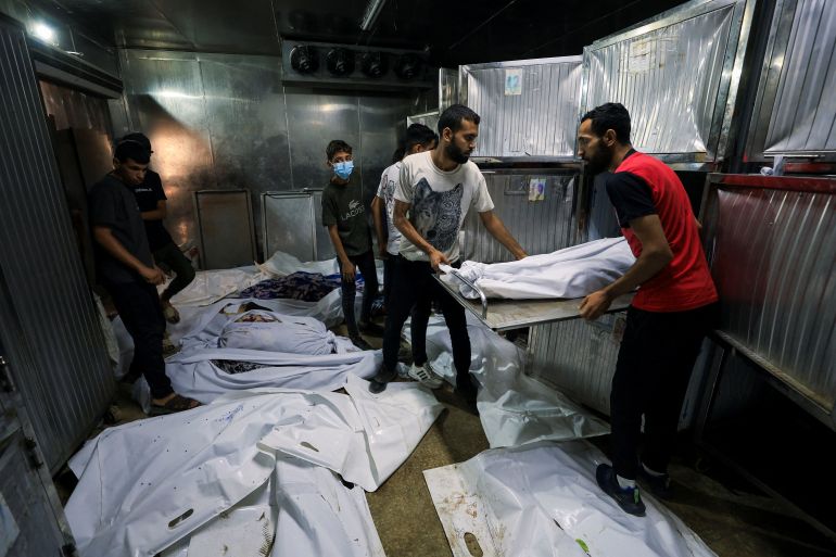 Corps de victimes à l'hôpital Al-Shifa à Gaza