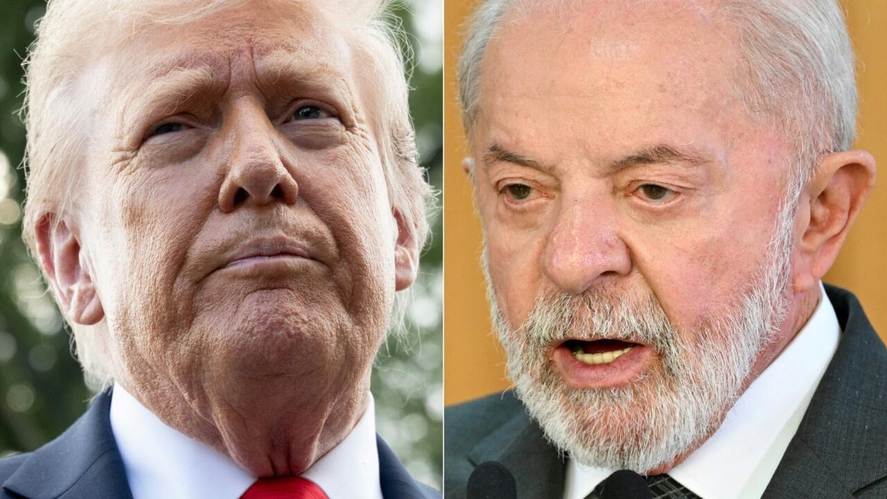 Portraits de Donald Trump et Lula