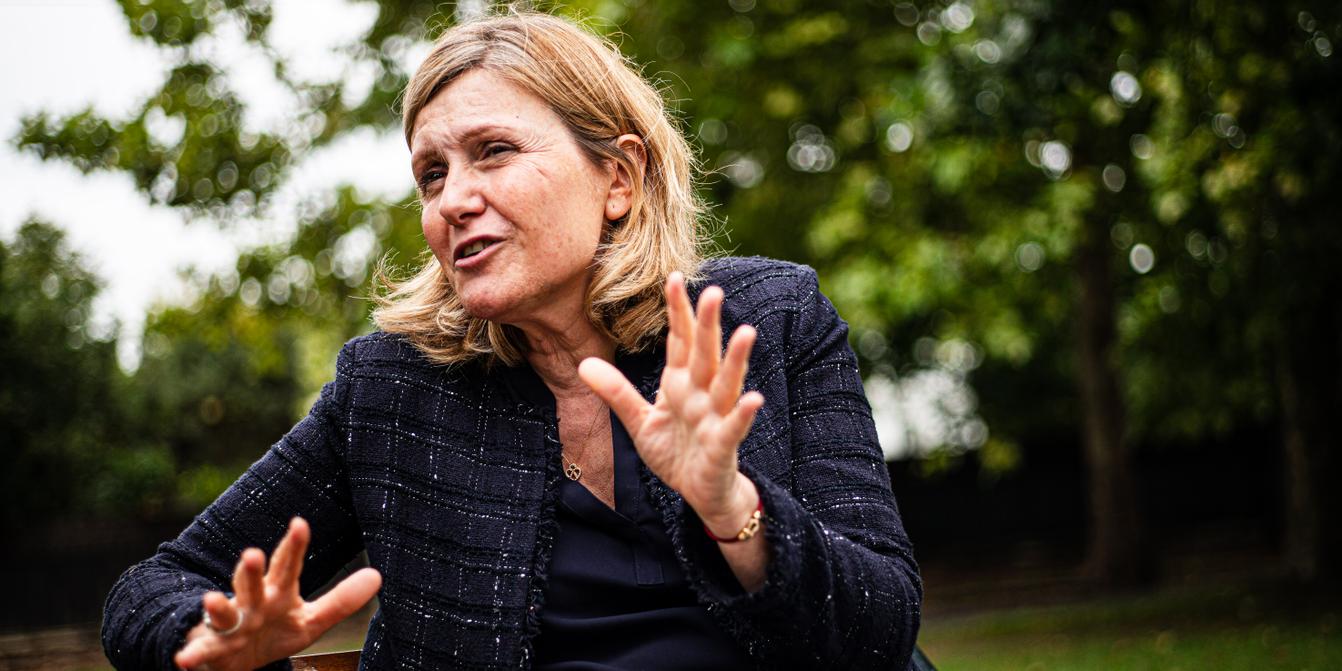 Yaël Braun-Pivet lors d'une allocution sur le budget