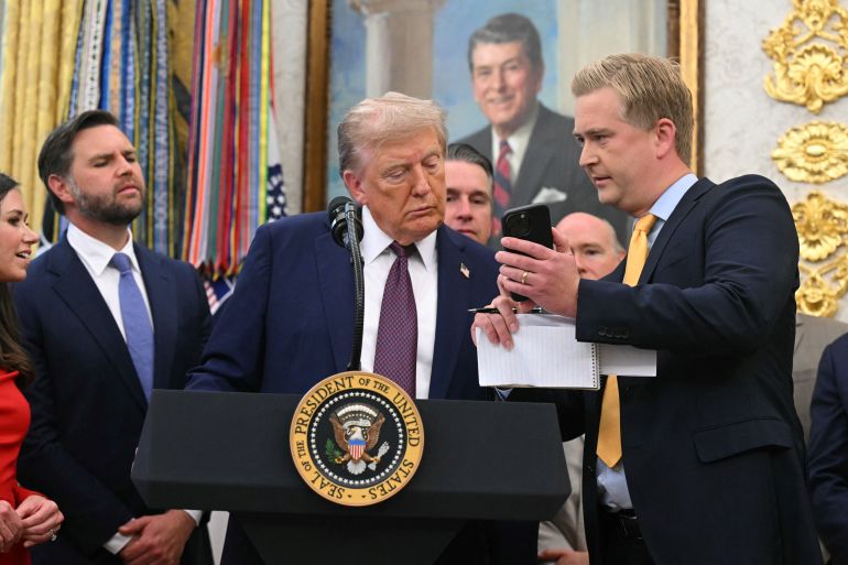 Reporters de Fox News à la Maison Blanche