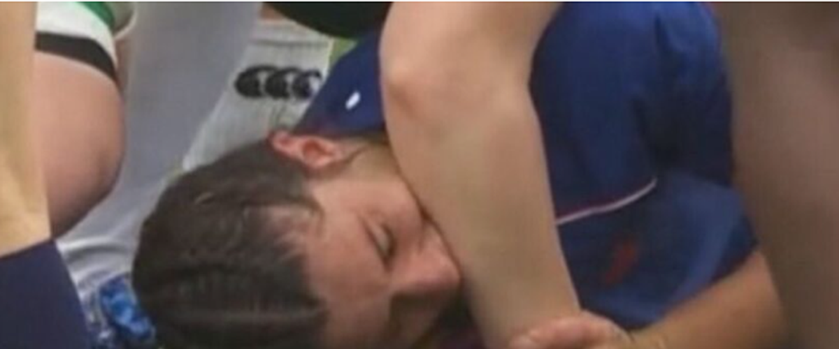 Axelle Berthoumieu lors d'un match de rugby féminin