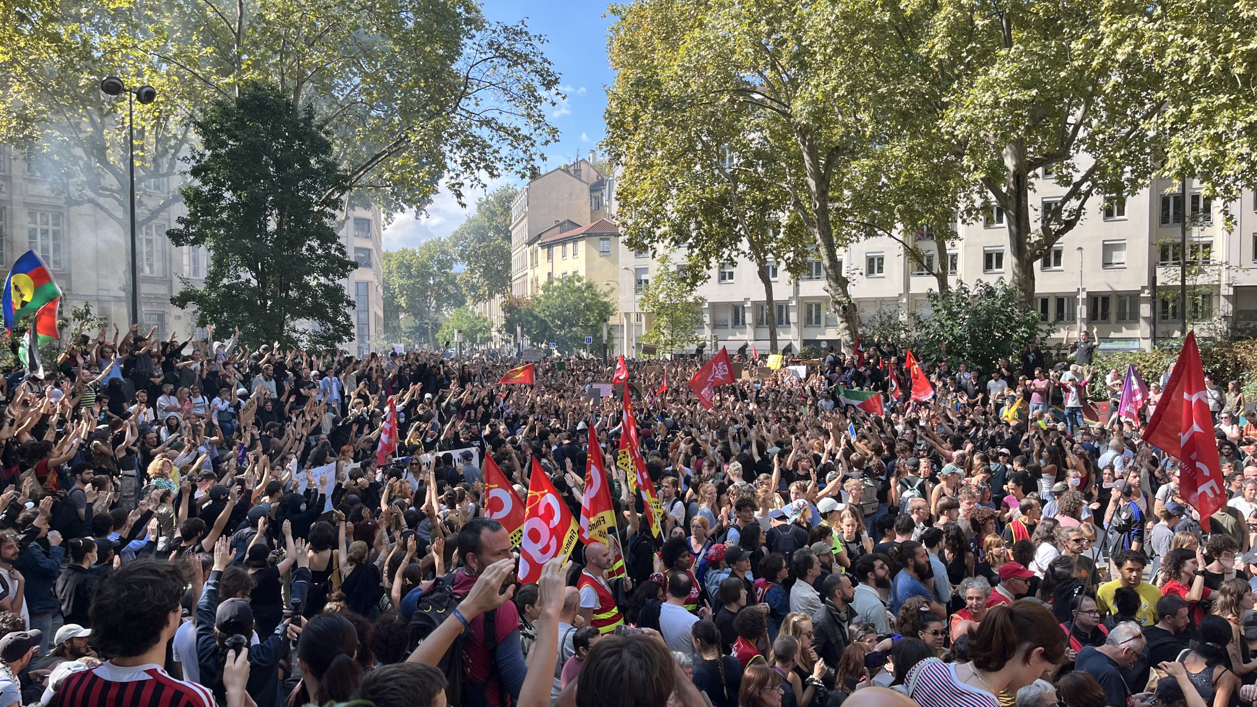 Manifestation à Lyon lors de la grève du 18 septembre 2025